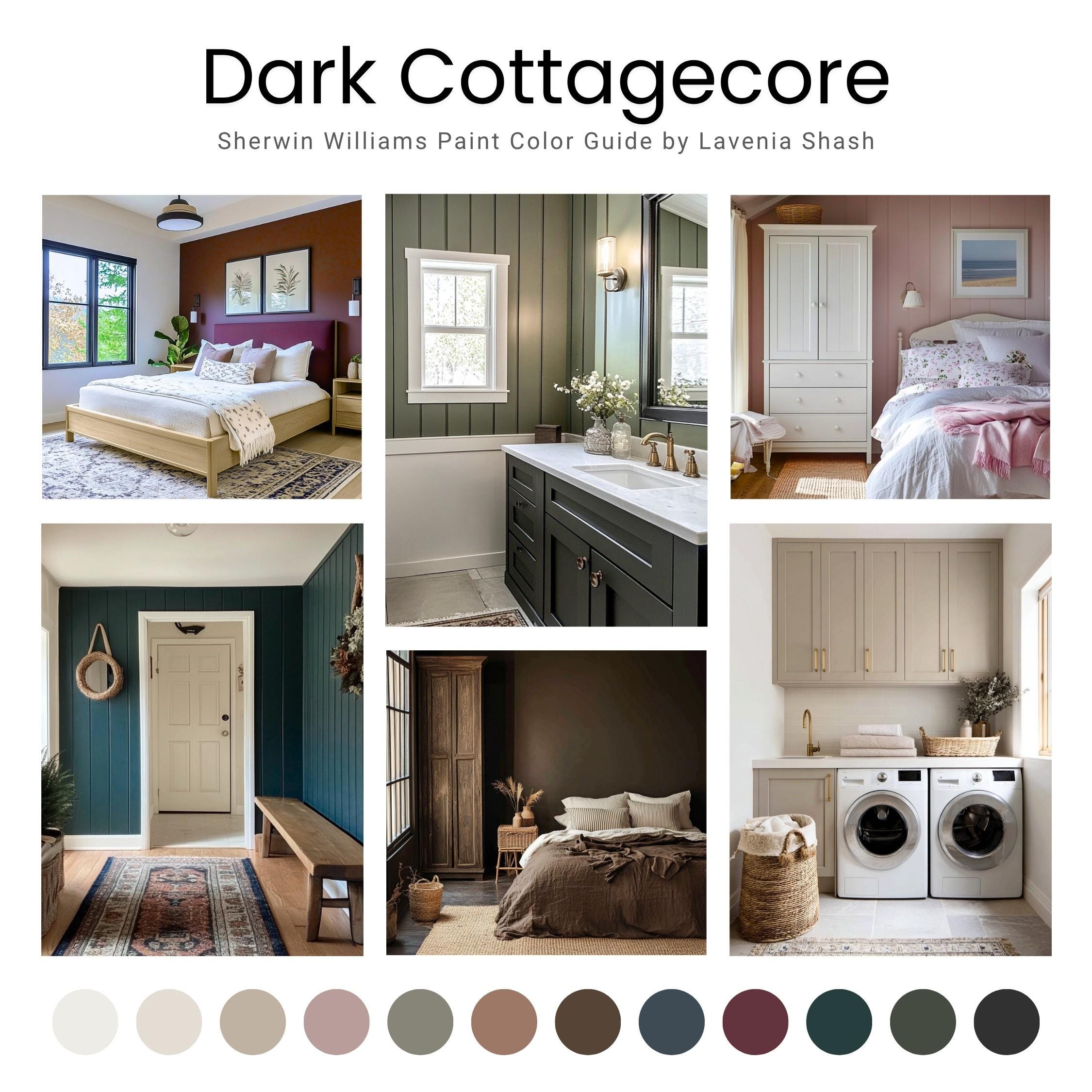 Cottagecore Color Palette: Sherwin Williams Dark and Moody Whole House ...