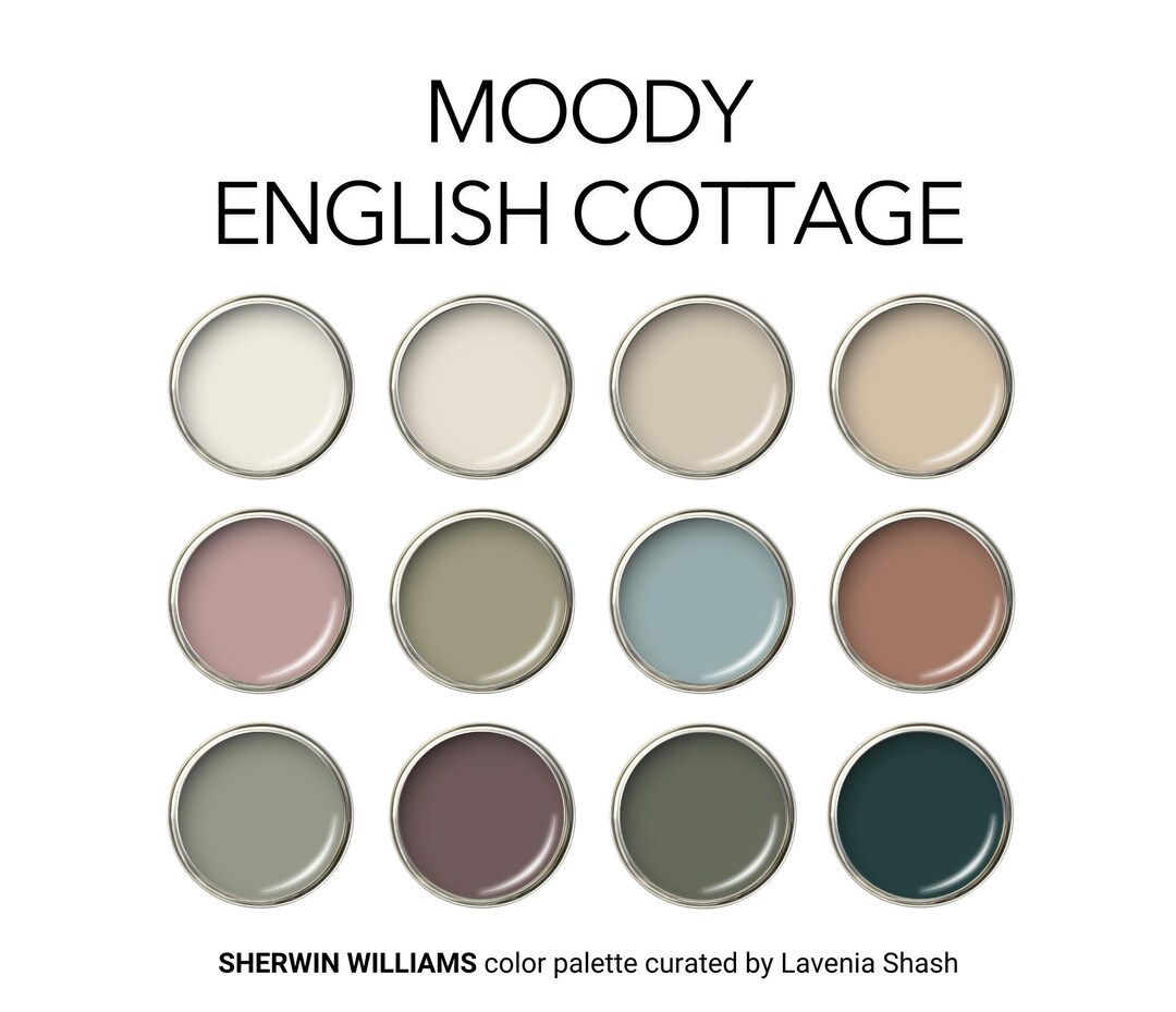 Sherwin Williams Moody English Cottage Color Palette: Whole House ...