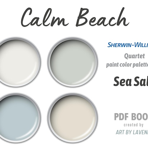 Sherwin Williams Beach House Color Palette With Sea Salt - Etsy