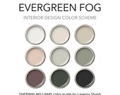 Evergreen Fog Color Palette: Sherwin Williams Whole House Interior Paint Scheme - Digital Guide.