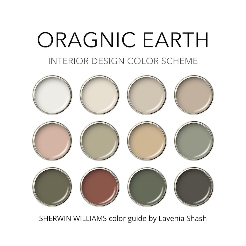 Organic Earth Color Palette: Sherwin Williams House Interior Paint ...