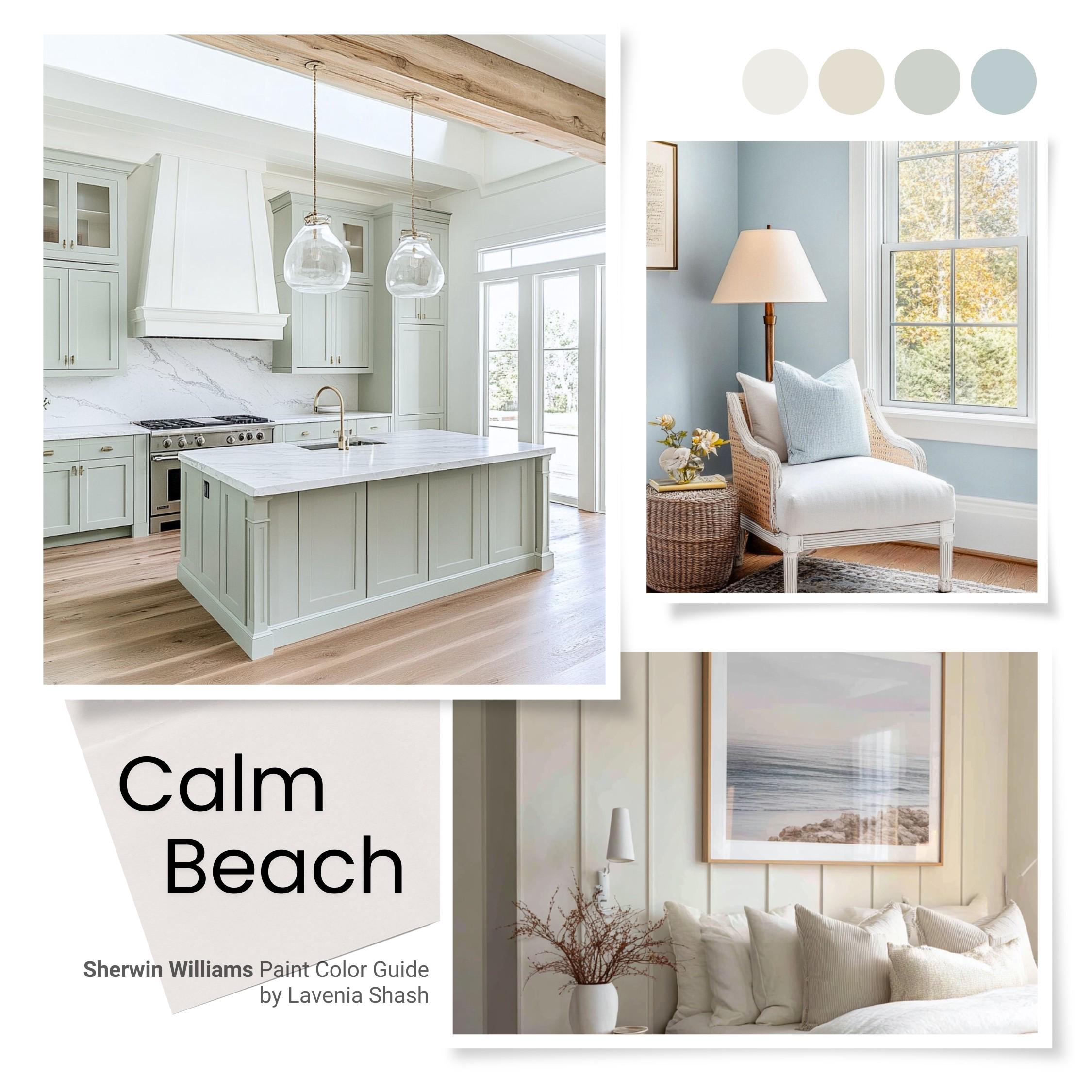 Sherwin Williams Beach House Color Palette With Sea Salt, Paint Palette ...