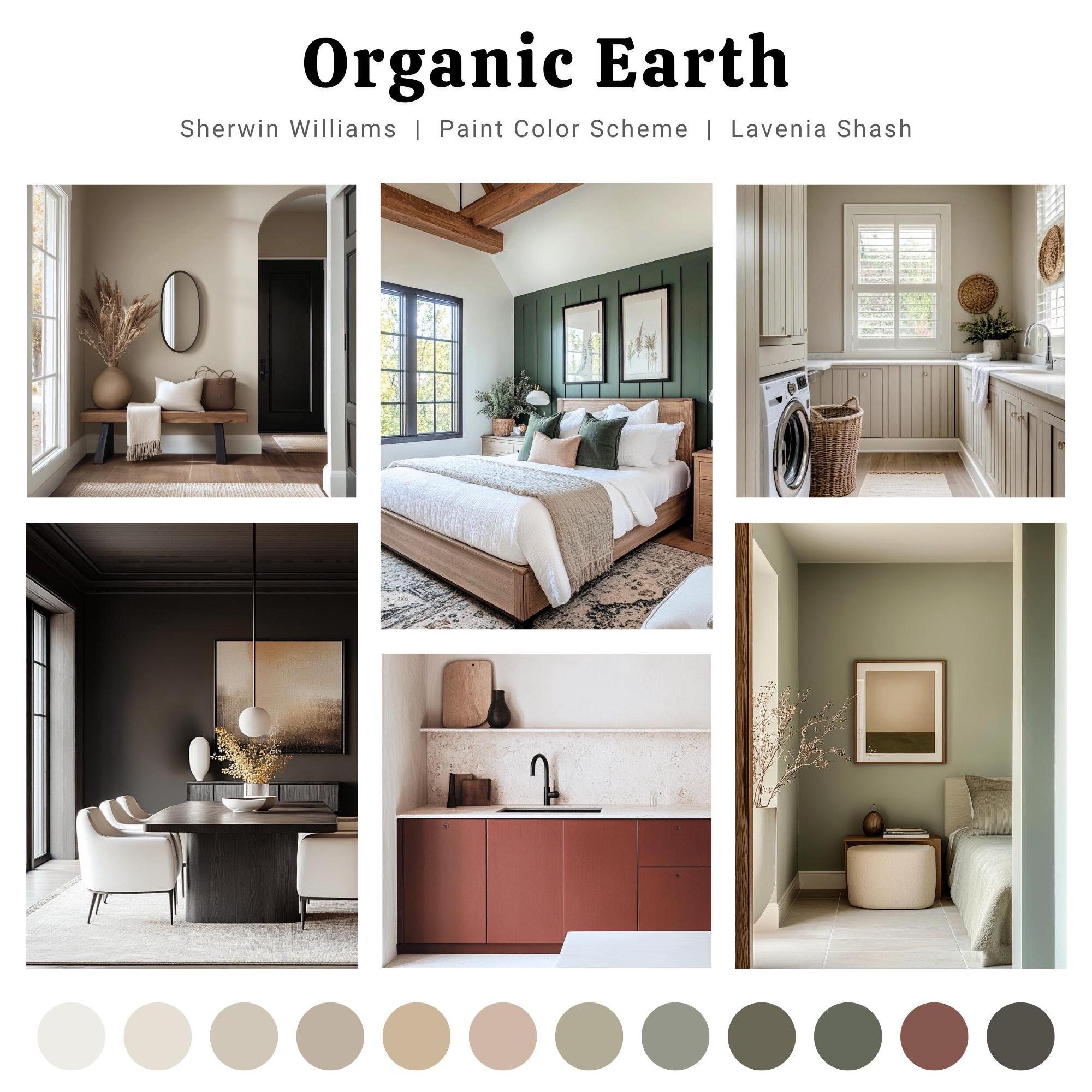 Organic Earth Color Palette: Sherwin Williams House Interior Paint ...