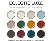 Sherwin Williams Eclectic Luxe Color Palette: Interior Paint Guide - Bold Jewel Tones, Glam Maximalist.
