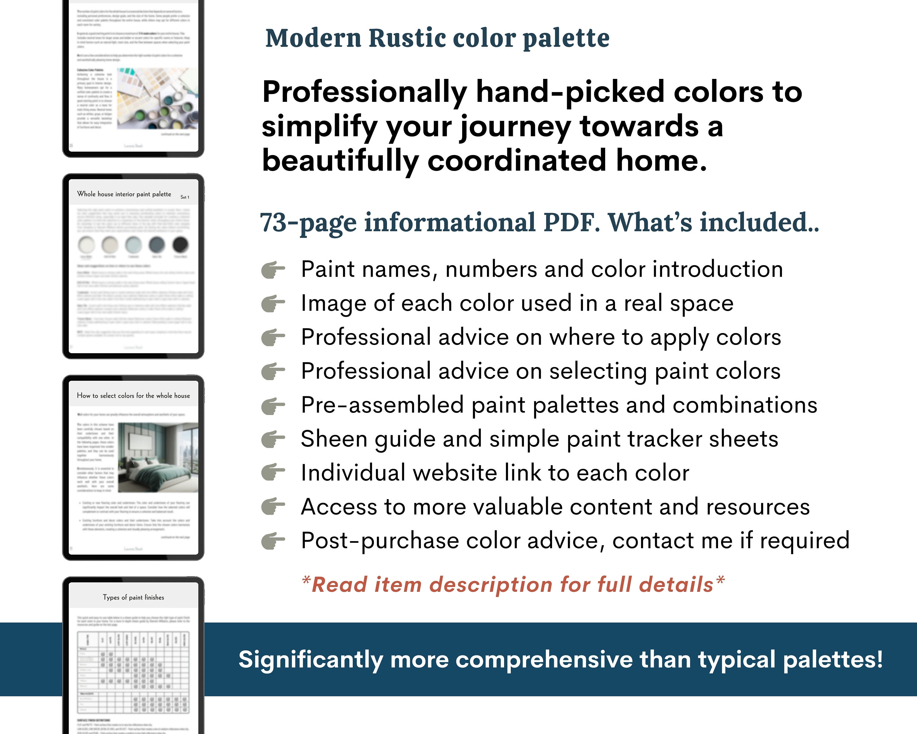 Modern Rustic Color Palette: Sherwin Williams Paint Palette for Rustic ...