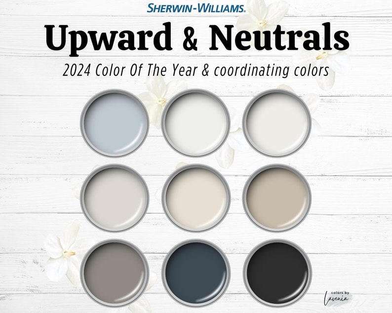 Upward Paint Color Palette, Sherwin Williams Color of the Year 2024