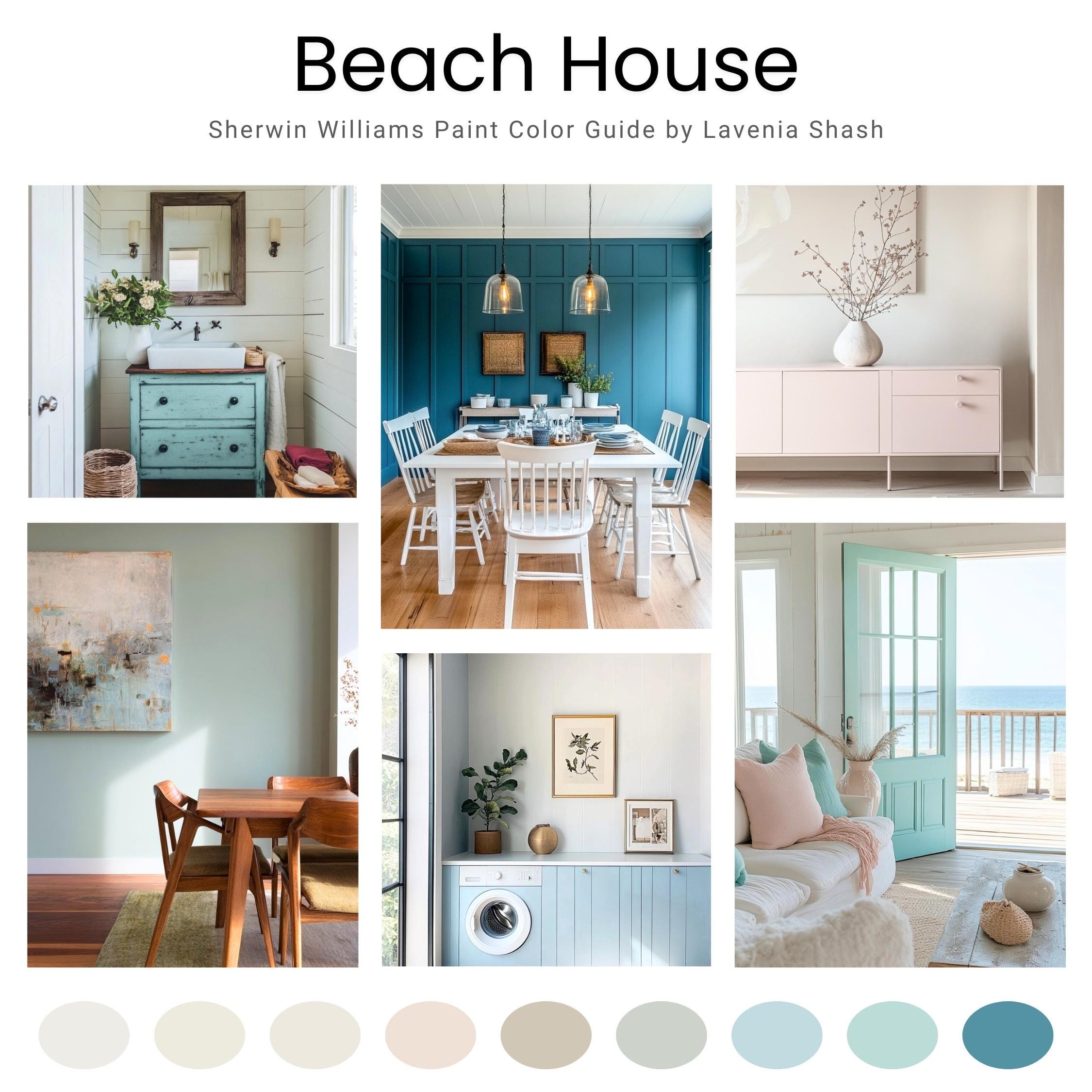 Sherwin Williams Beach House Color Palette: Whole House Interior Paint ...