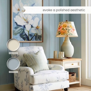 A Mid-Century Modern and Eclectic color palette with Sherwin Williams paint colors. Includes coordinating and accent colors with whites, brown, red, blues, greens and neutrals. Curated by Colors by Lavenia on Etsy.