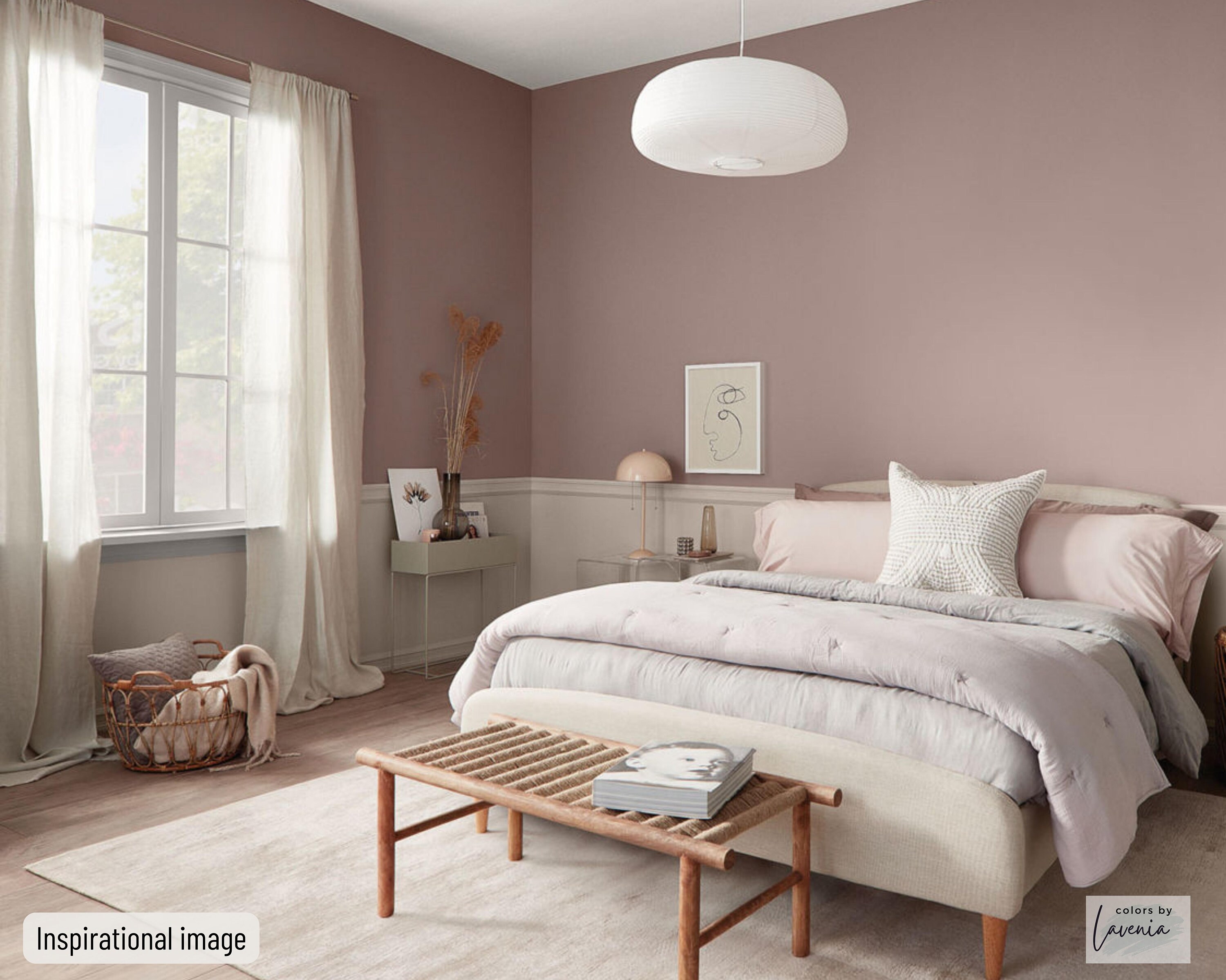 Paint Colors for Bedroom, Sherwin Williams Green and Pink Color Palette