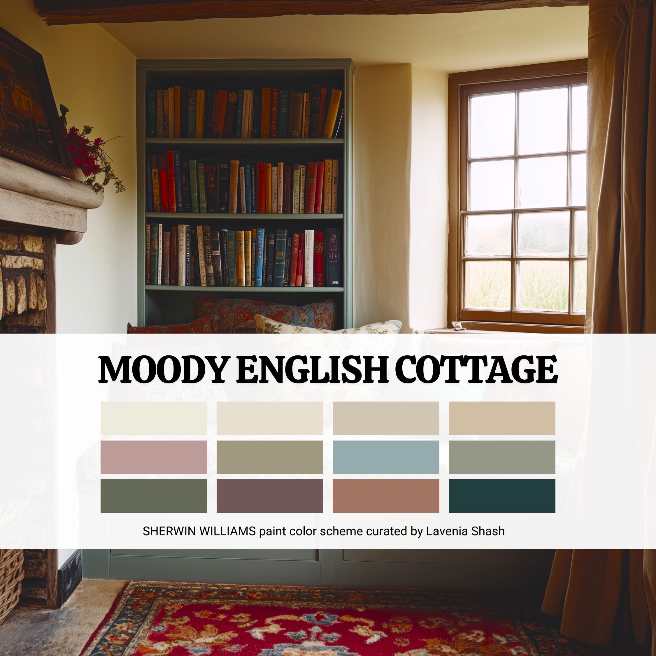 English Cottage Color Palette: Sherwin Williams Moody Interior Paint ...