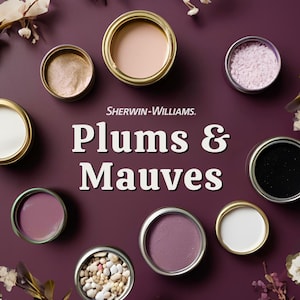 Plum And Mauve Color Palette: Sherwin Williams Muted Purples, Dark Alternatives To BM Cinnamon Slate, Whole House Interior Paint Scheme 2025