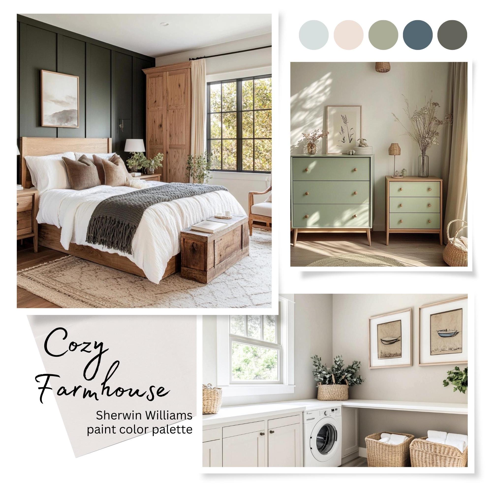 Cozy Farmhouse Color Palette: Sherwin Williams Paint Palette for ...