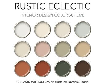 Sherwin Williams Paint Palette: Rustic And Eclectic - Earthy Colors For Whole House - Digital Guide