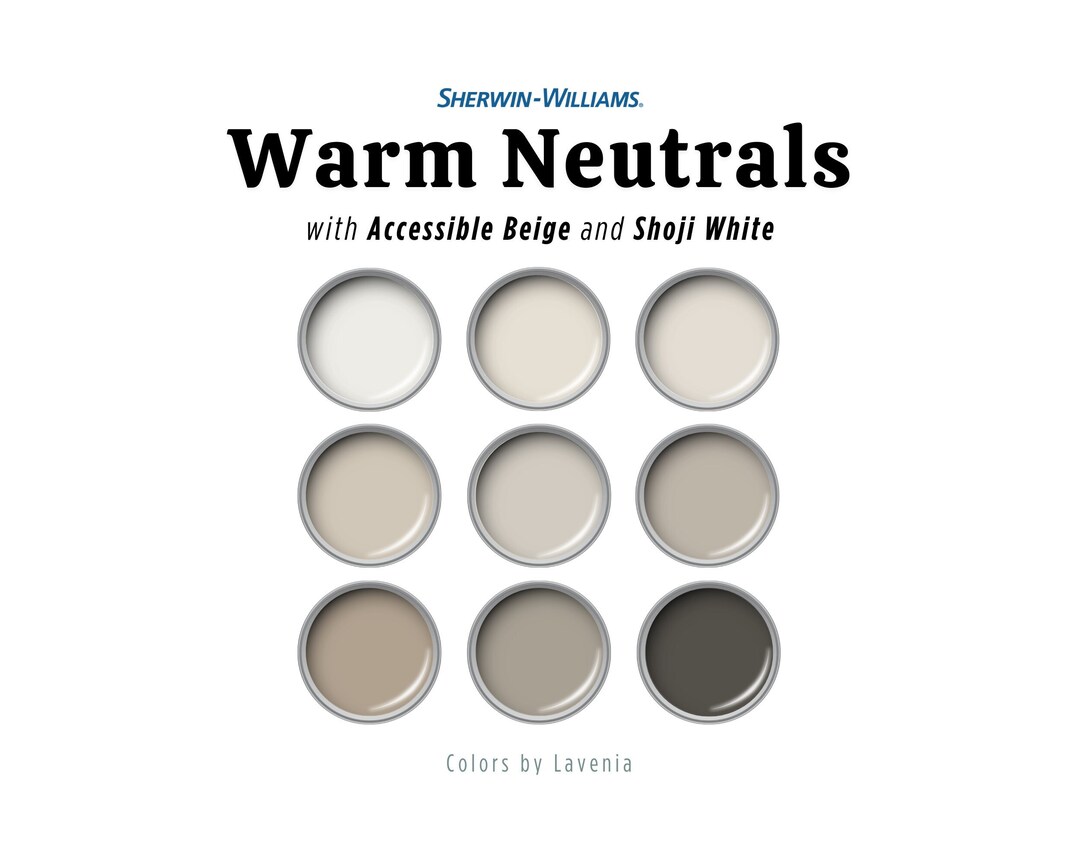 Warm Neutral Color Warm Neutrals Color Palette With Sherwin Williams Accessible Beige ...