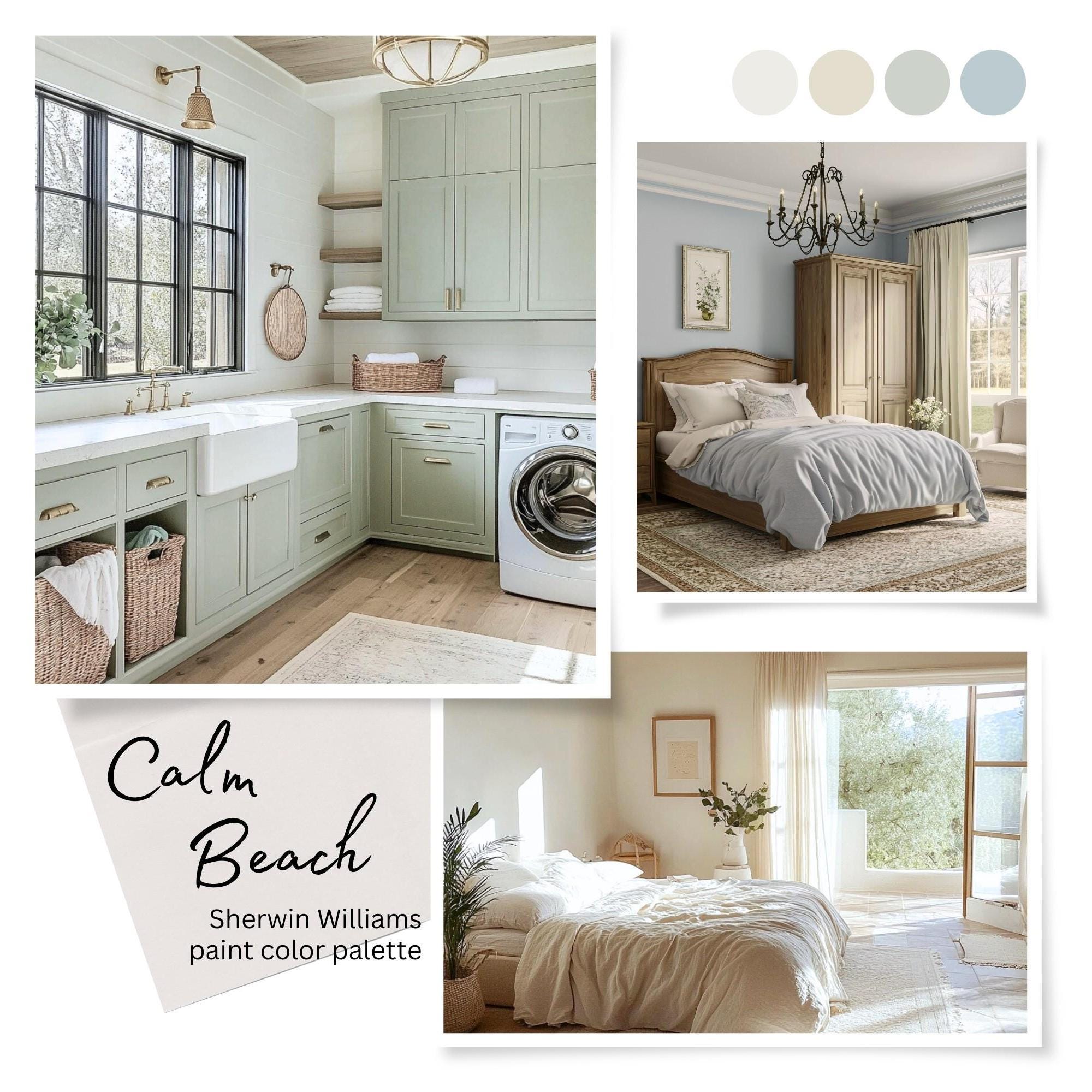 Sherwin Williams Beach House Color Palette With Sea Salt, Paint Palette for  Calm Coastal Farmhouse, Interior and Exterior, Whole House Color - Etsy  Norway, image size:2000x2000