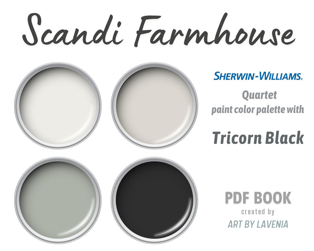Scandinavian Farmhouse Modern Colors With Tricorn Black Etsy
