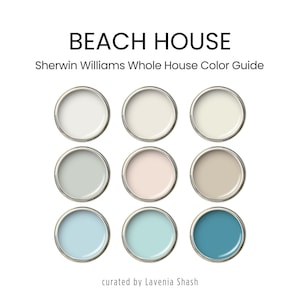 Sherwin Williams Beach House Color Palette: Whole House Interior Paint ...