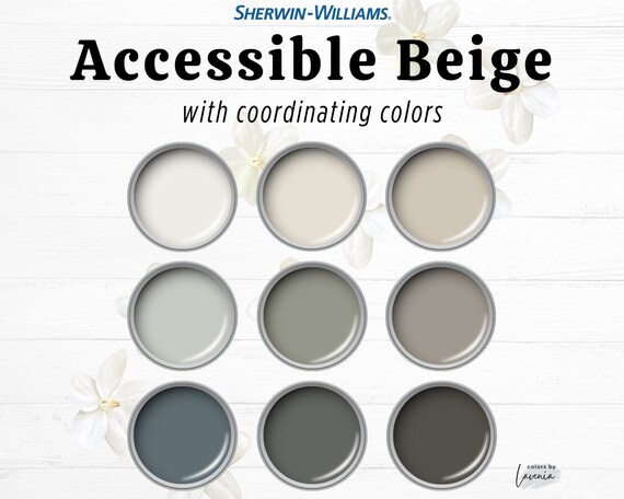 Sherwin Williams Accessible Beige Warm Neutral Color Palette