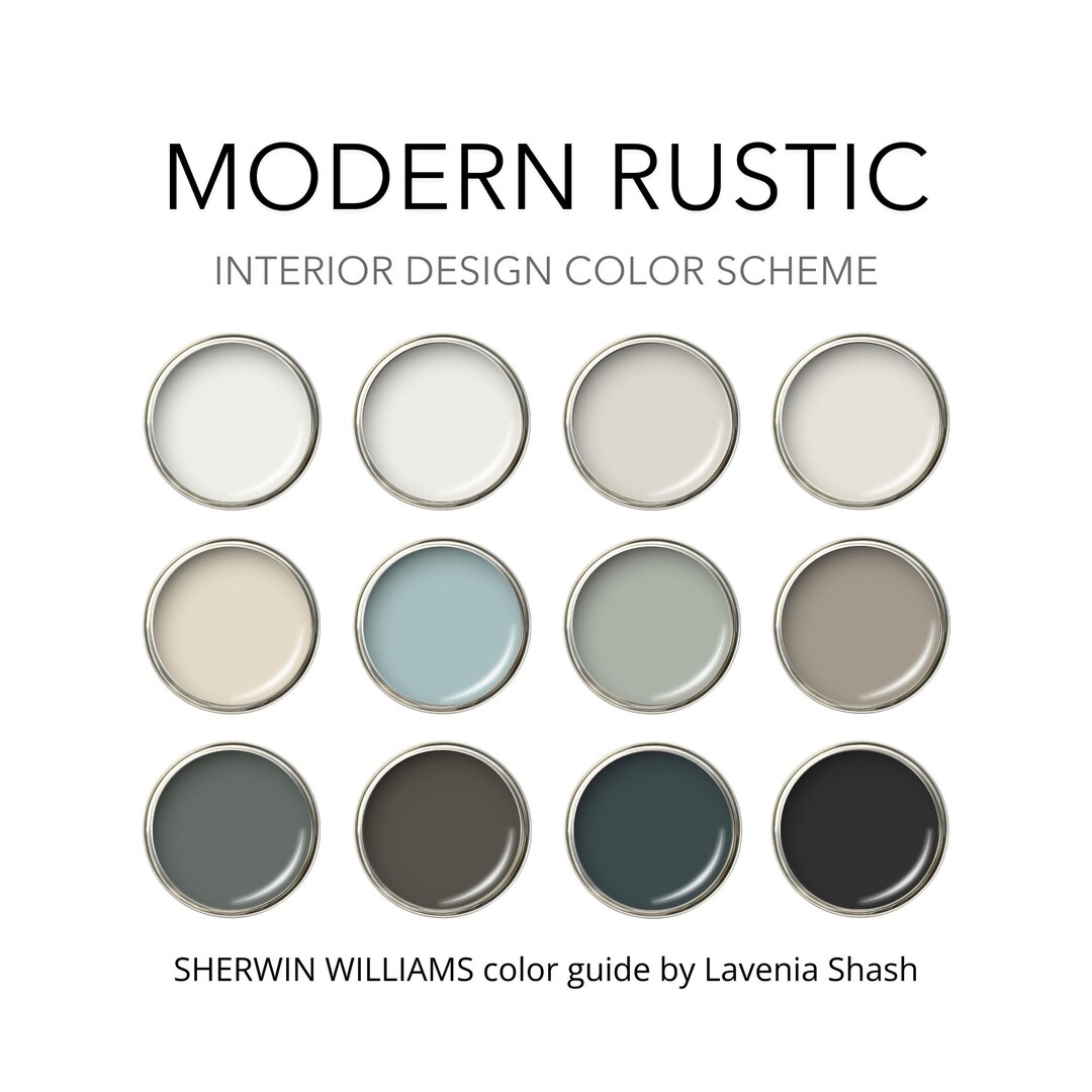 Modern Rustic Color Palette: Sherwin Williams Whole House Interior ...