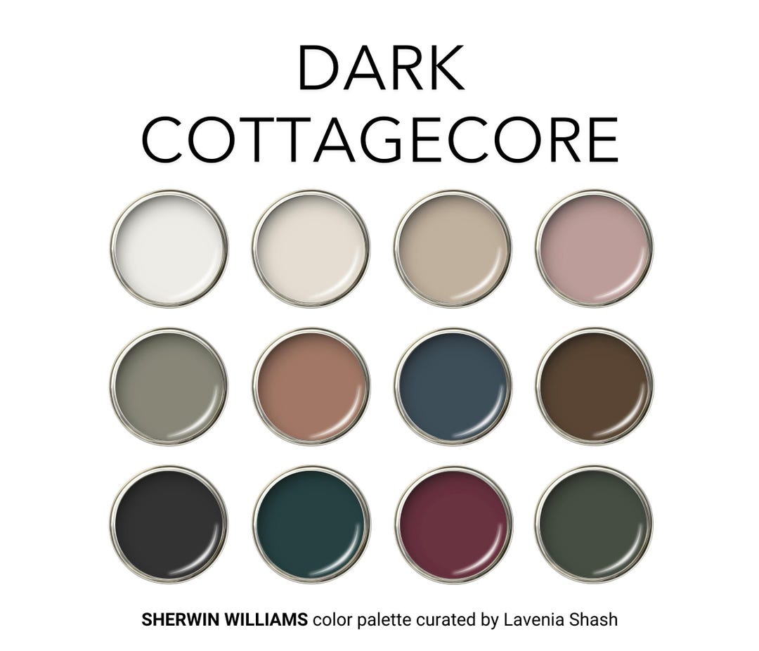 Dark Cottagecore Color Palette: Sherwin Williams Whole House Interior ...