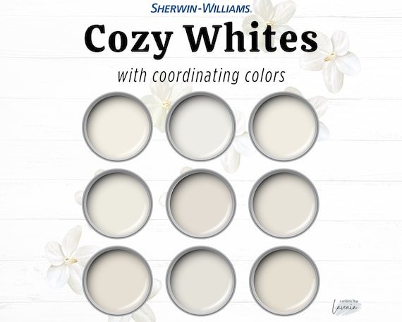 Sherwin Williams White Paint Color Palette Modern or Coastal