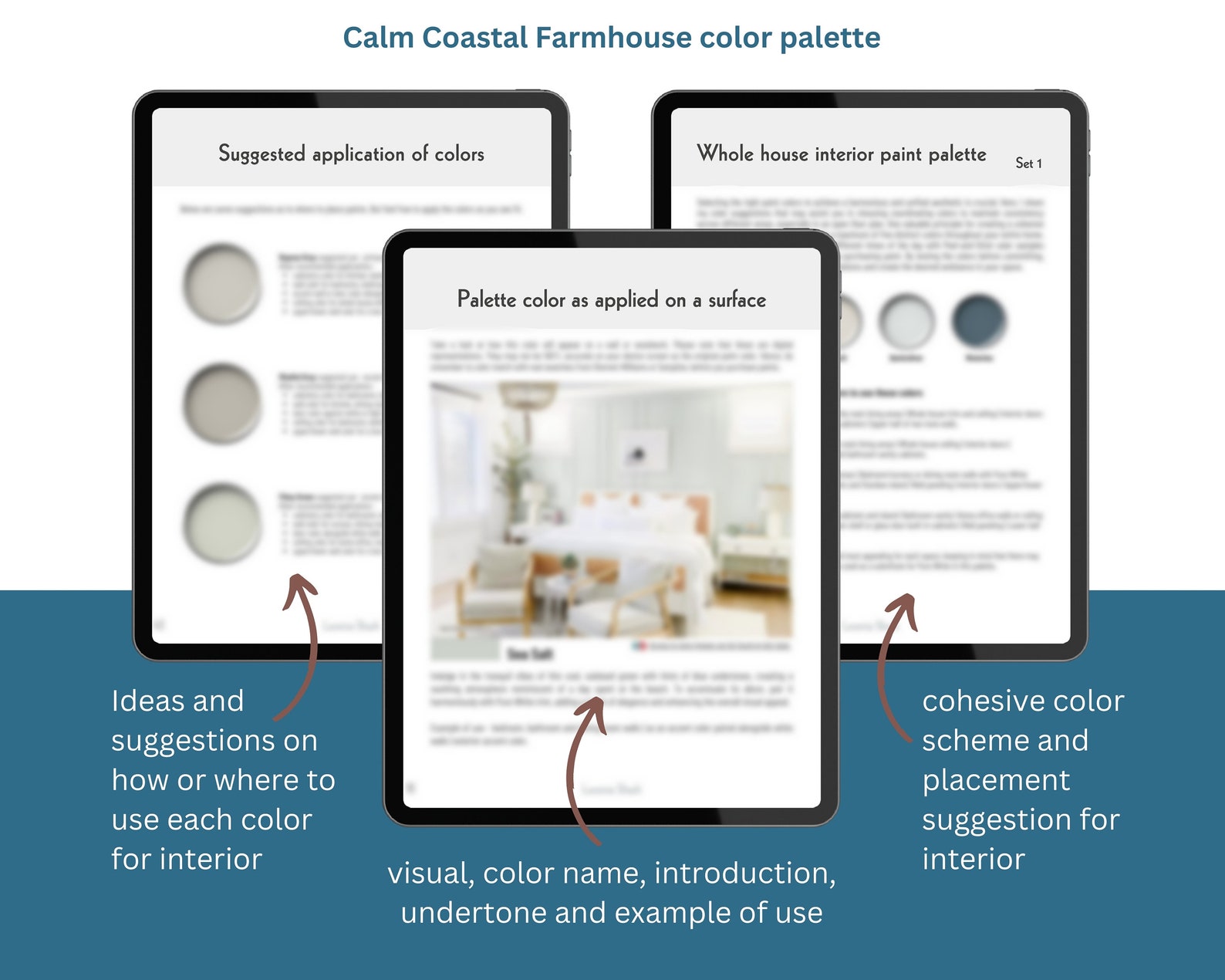 Calm Coastal Farmhouse Color Palette: Sherwin Williams Paint Palette ...