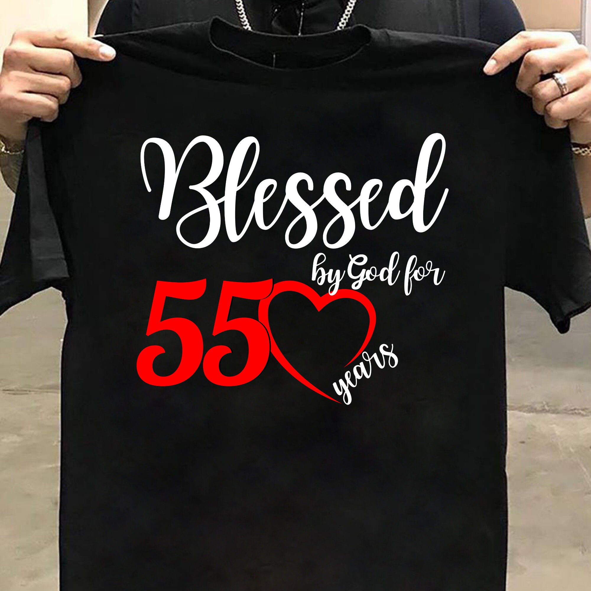 Blessed By God For 55 Years T-Shirt 55th Birthday Women | Etsy