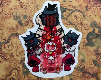Cult of the Lamb Sticker | Kultführer Lamm | Glossy Vinyl Sticker Wasserdicht