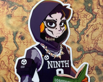 The Locked Tomb Sticker | Harrowhark Nonagesimus Jersey | Glossy Vinyl Sticker Waterproof