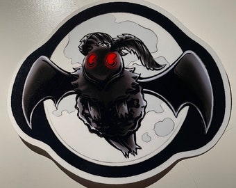 Cryptid Sticker | Mottenmann | Glossy Vinyl Sticker Wasserdicht
