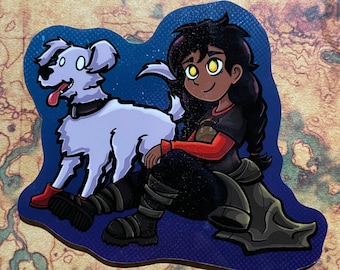 The Locked Tomb Sticker | Nona and Noodle (Nona the Ninth) | Glossy Vinyl Sticker Waterproof