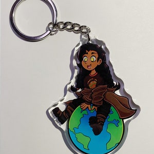 The Locked Tomb Keychain | Nona Earth (Nona the Ninth) | Double Sided Epoxy Acrylic 3&quot;