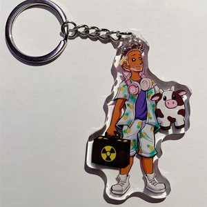 The Locked Tomb Keychain | John Gaius (Nona the Ninth) | Double Sided Epoxy Acrylic 3&quot;