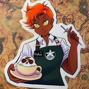 The Locked Tomb Sticker | Bari-Star Gideon (Harrow the Ninth) | Glossy Vinyl Sticker Waterproof
