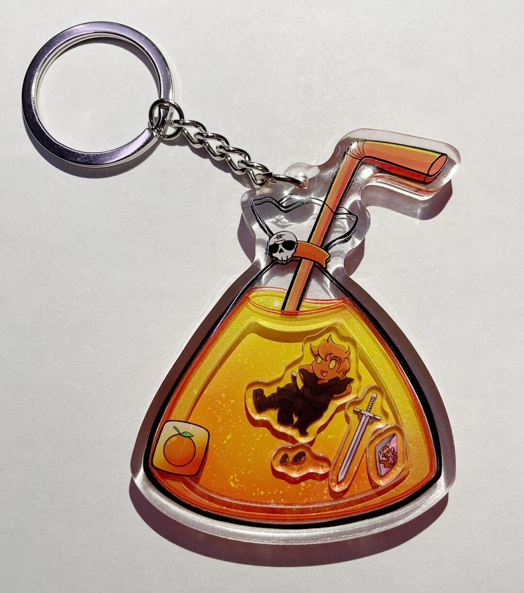 The Locked Tomb Shaker Keychain Bag Drinks gideon Orange Soda Double