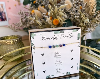 Personalized birthstone bracelet | Family Bracelet| Wife & mom gift idea for my friends