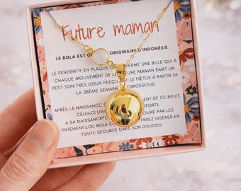 Sidonie Pregnancy Bola – Necklace for Pregnant Women – Gift for Expectant Mothers – Maternity Jewelry – Personalized Bola – Baby Shower Gift