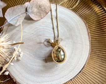 Pregnancy bola Drop and pearl l Gift idea for future mother l Pregnancy necklace for pregnant woman