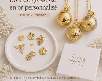 Custom-made personalized pregnancy bola – Necklace for pregnant women – Unique maternity jewelry – Gift for expectant mothers – Personalized gemstone bola