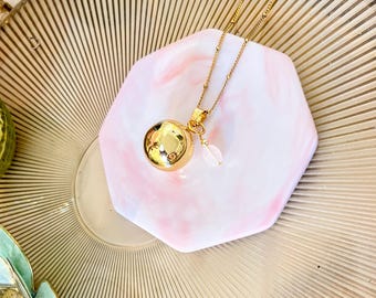 Gold-plated pregnancy bola – Quartz