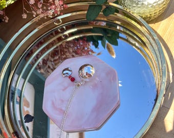 Plata roja pachamama embarazo bola l piedra fina natural Idea de regalo para la futura madre l Collar de embarazo para mujer embarazada