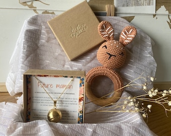 Gift Box Bola Pregnancy and Doudou l Hochet bola l Gift Birth l Gift Box Future Mom