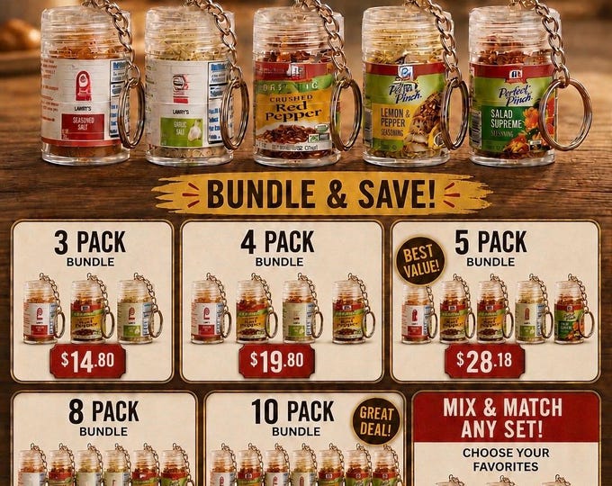 Travel Mini Seasoning Keychain Bundle Pack