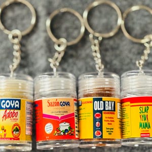 Mini Seasonings Keychain for Travel/On The Go/Foodies/Food/Chef/Gift/Halloween/backtoschool/THANKGIVING/FALL/dormessential/Puerto Rican/