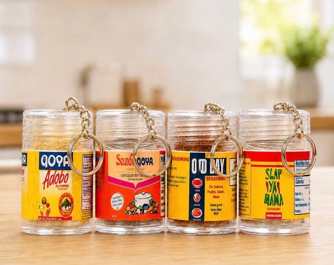 Mini Seasoning Keychain Travel Size Shaker for On-The-Go Food Lovers. Spices at your finger tips. In your car in your bag or at your desk.