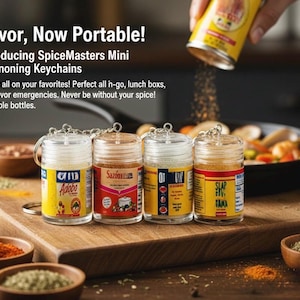 Mini seasoning Keychain / Travel On The Go / Food Lovers Delight