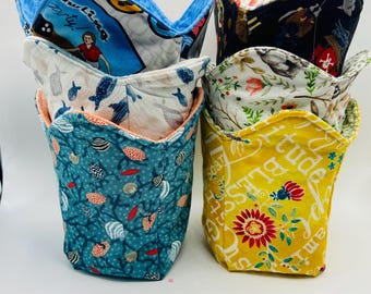 Reversible Pint Cozy: Cotton Ice Cream Pint Sleeve, Organizer