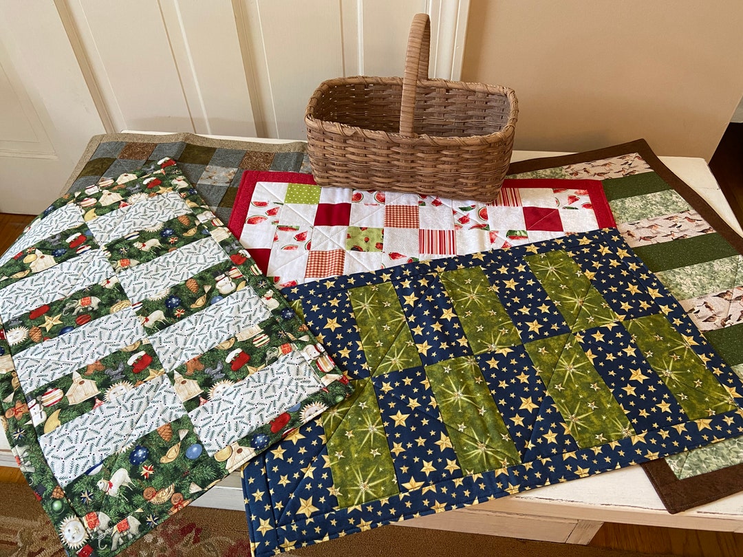 One of a Kind Quilted Table Runners Measure Approx 12 X 22.5. Made From