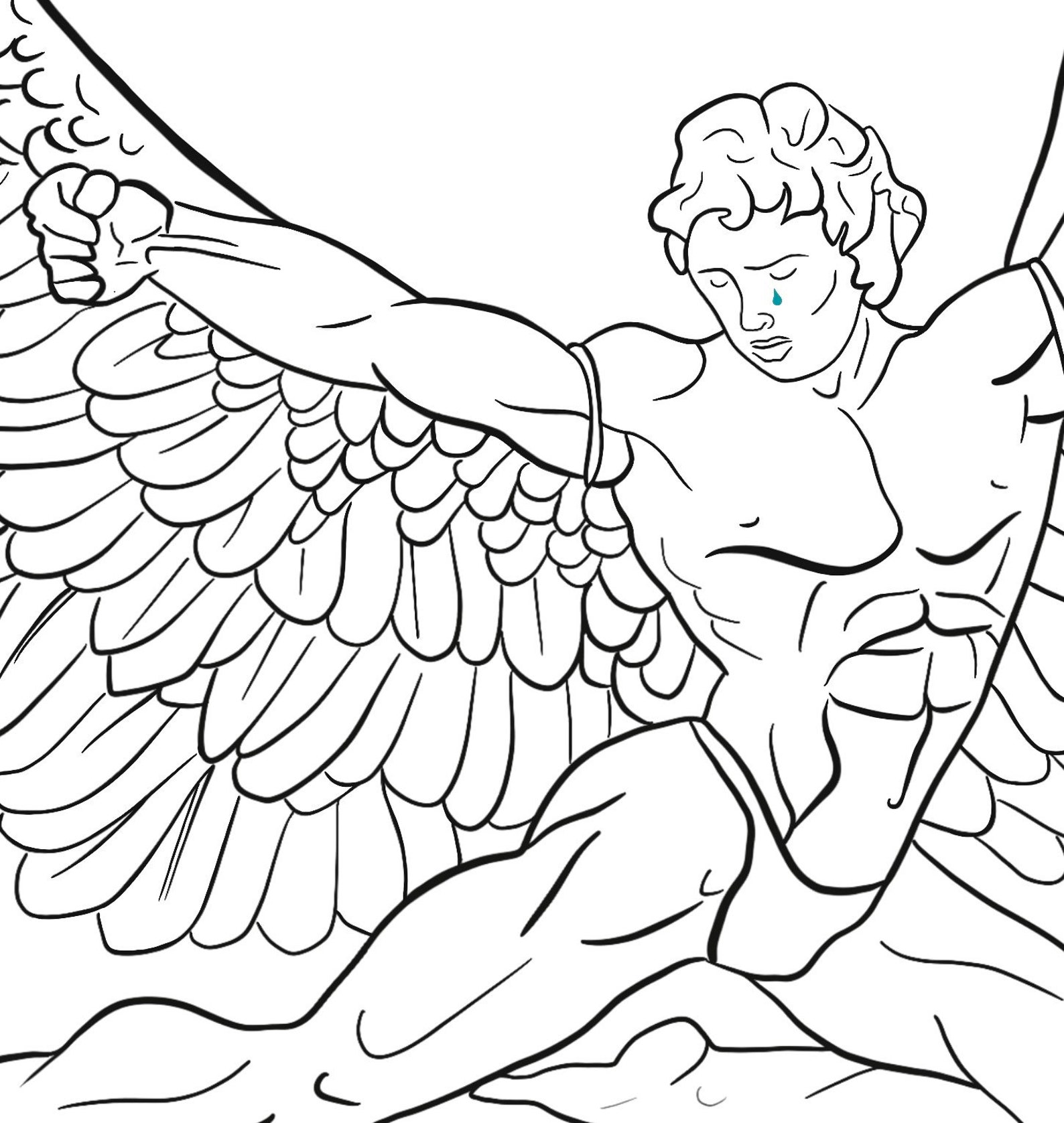 Icarus line art single line art Greek Mythology Etsy