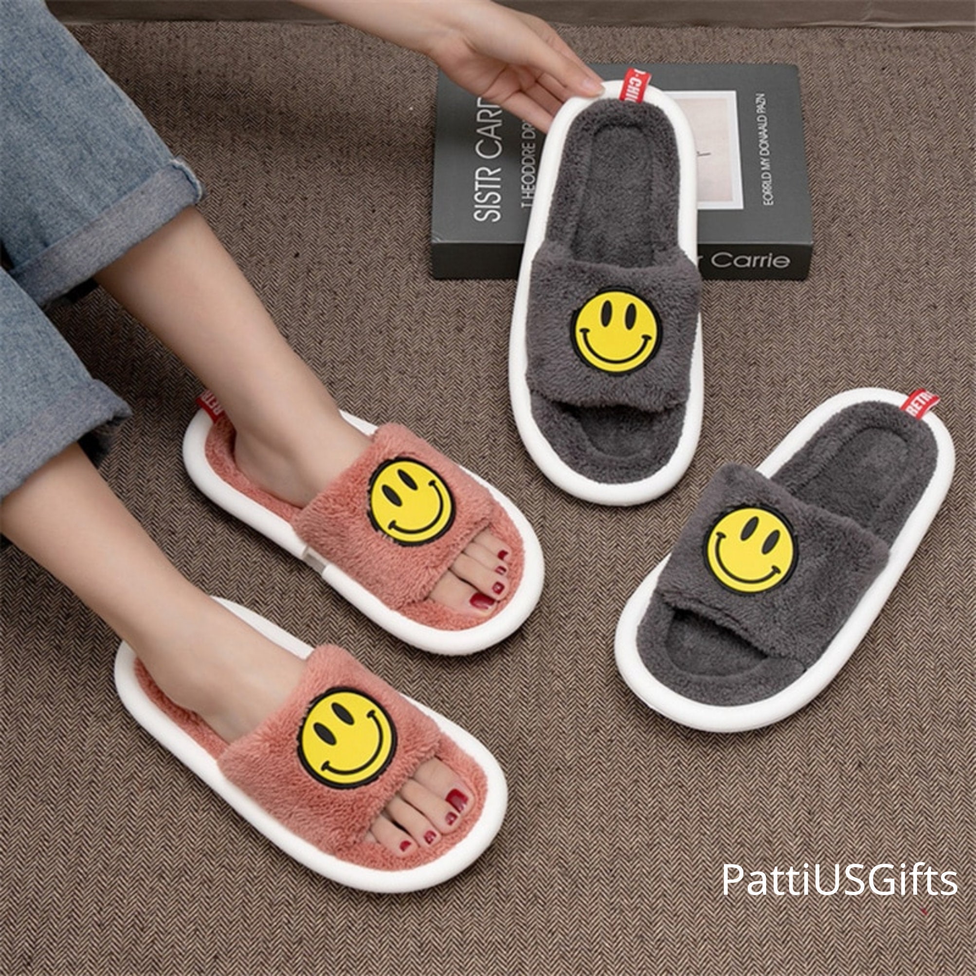 happy smile slippers